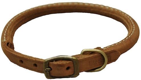 CircleT Rustic Leather Dog Collar Chocolate