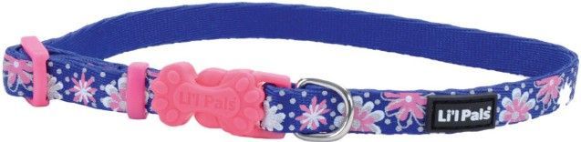 Li'L Pals Reflective Collar (Color: Flowers with Dots)